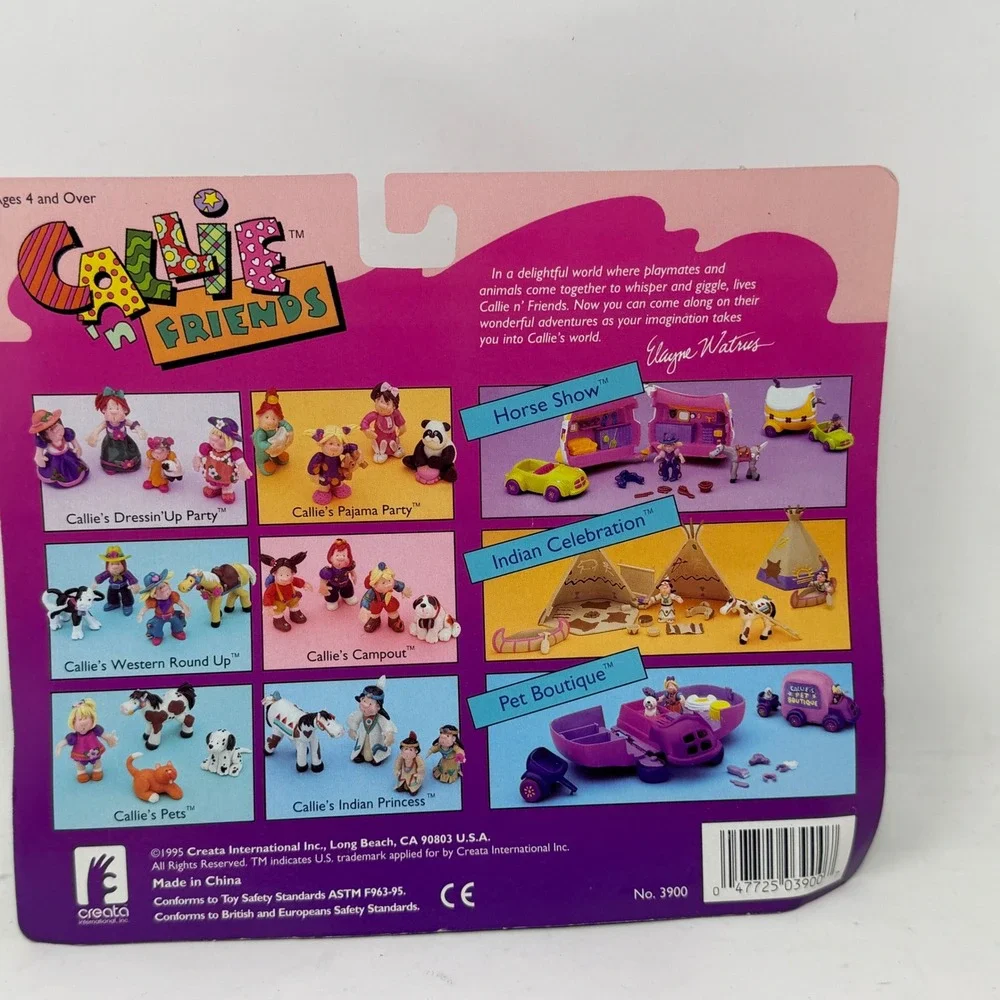 Vintage‎ 1995 Creata Callie n Friends Callies Pets Miniature Figures Set No 3900